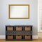Amanti Art Non-Beveled Wood Wall Mirror, Townhouse Gold Frame